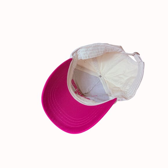 Tanned and Tipsy Embroidered Baseball Cap Pink White Hat Cruise Vacation Summer - Picture 7 of 9